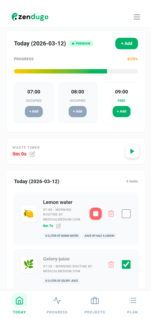 ZenDugo productivity app - screen number 1